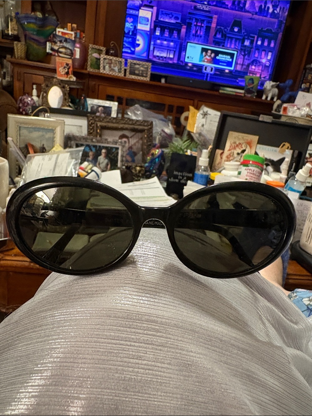 1990’s Black Fly Fly Girls Black Oval Women’s Sunglasses -